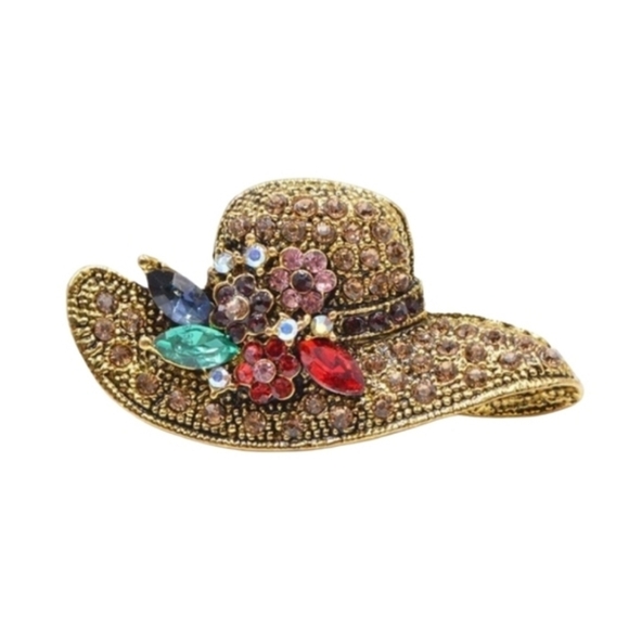 Vintage Style Hat Brooch - Picture 1 of 3